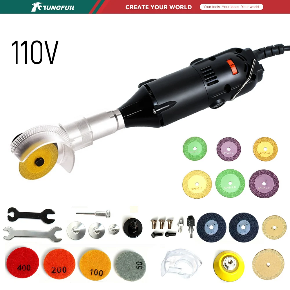 Power Tools Portable - TUNGFULL 110V Mini Angle Grinder Electric