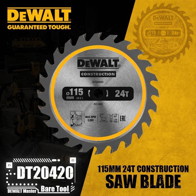 Power Tools In Construction - DEWALT DT20420 Construction Circ Saw Blade