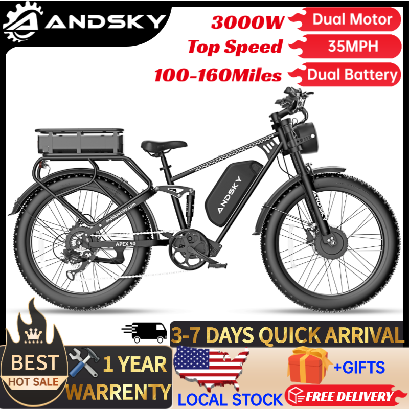 Power Tools World - ANDSKY Apex50 AWD Electric Bike 3000W