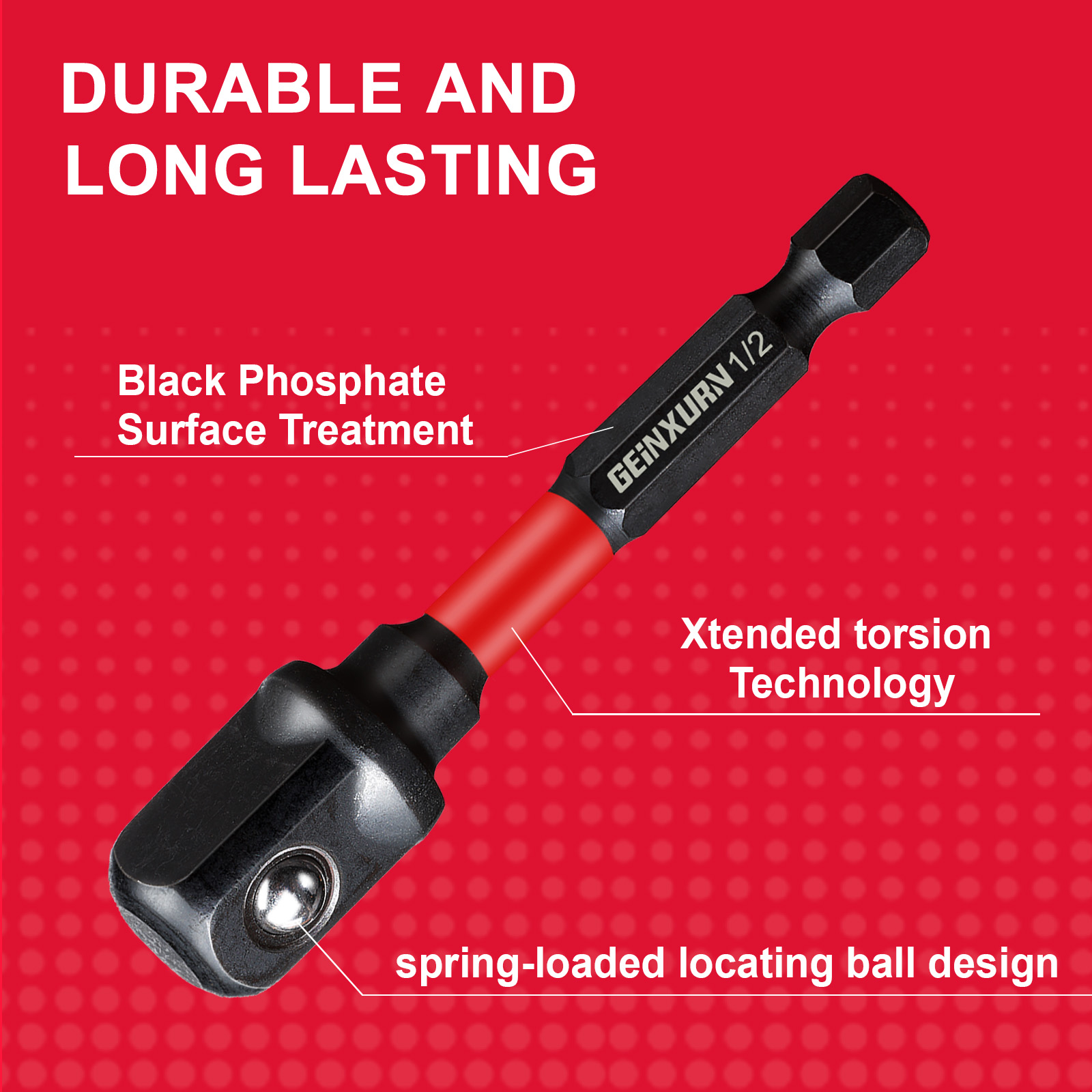 Geinxurn Impact Socket Adapter - Power Tools Impact Wrench recension och pris