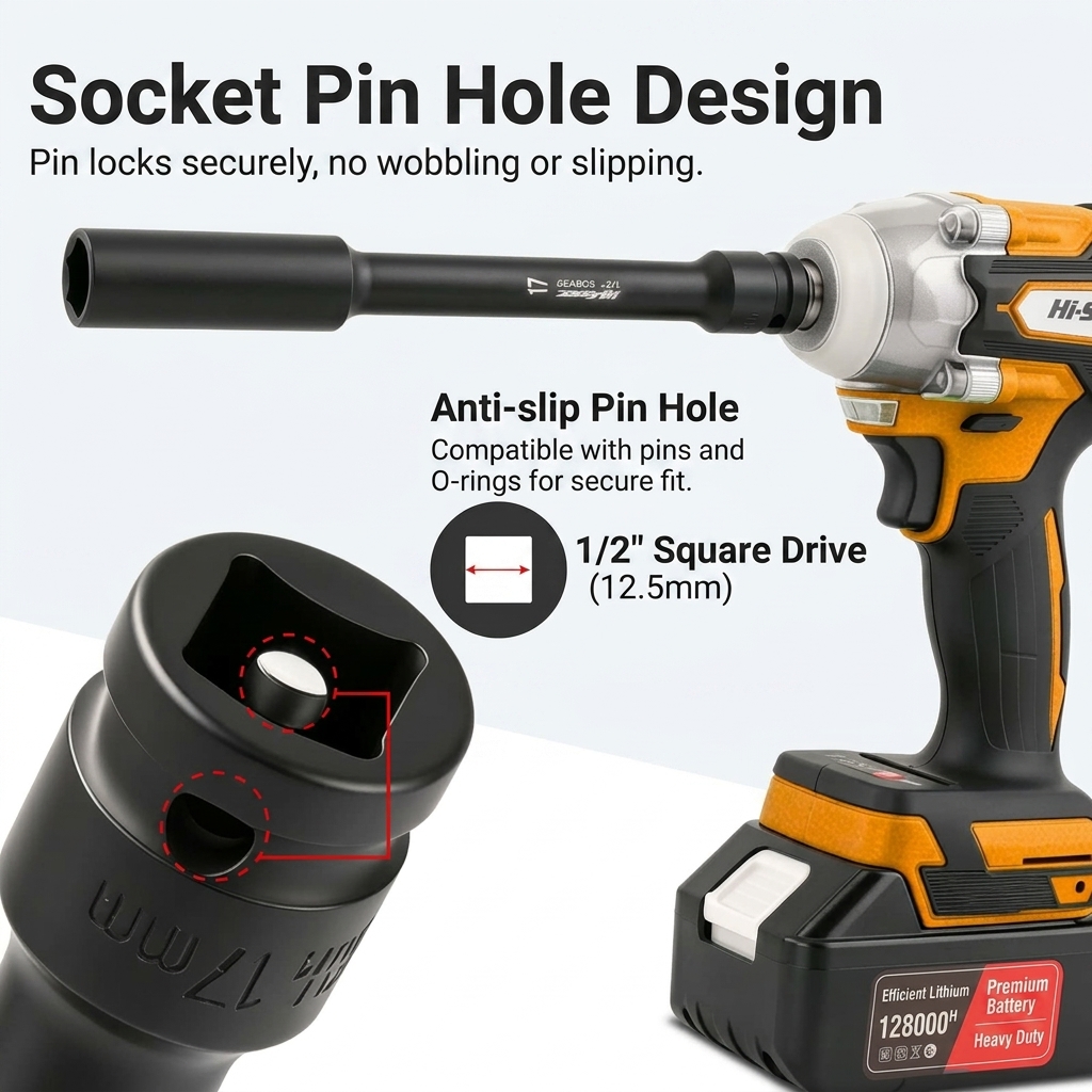 1/2 Inch Drive Extra Long Impa - Power Tools Impact Wrench recension och pris