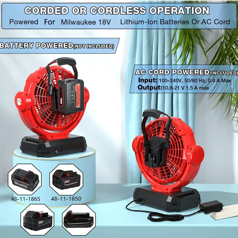 Cordless Fan For Milwaukee 18V - Power Tools In Construction recension och pris