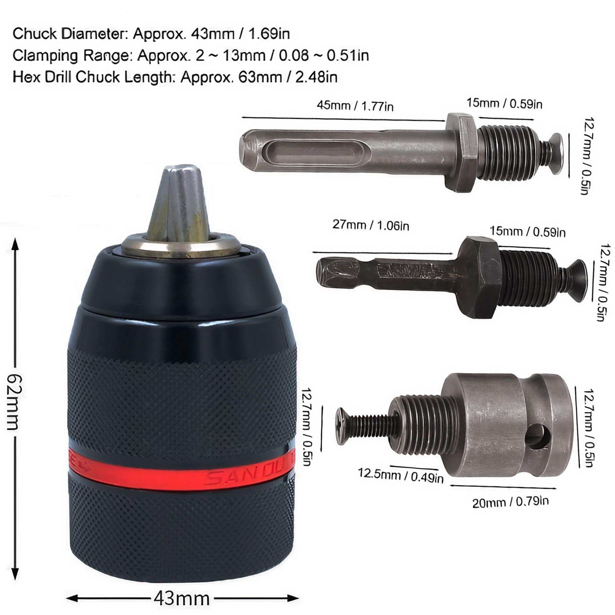 Keyless Drill Chuck Heavy Duty - Power Tools In Construction recension och pris