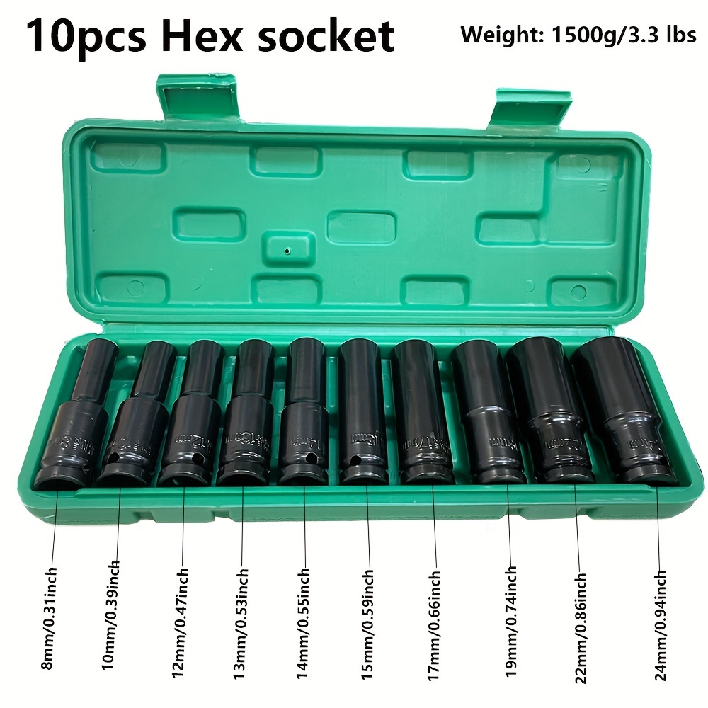 10pcs 1/2 Inch 8-24mm Power So - Power Tools Impact Wrench recension och pris